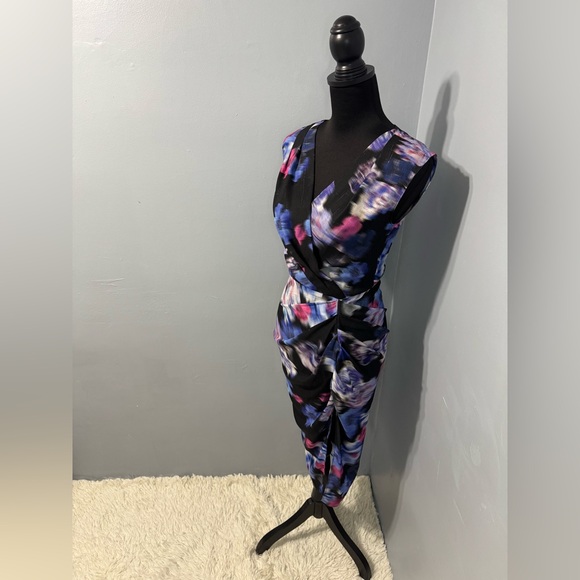 AMANDA UPRICHARD Roma Draped Midi Sheath Dress Violetta Women’s Extra Small - Picture 7 of 9